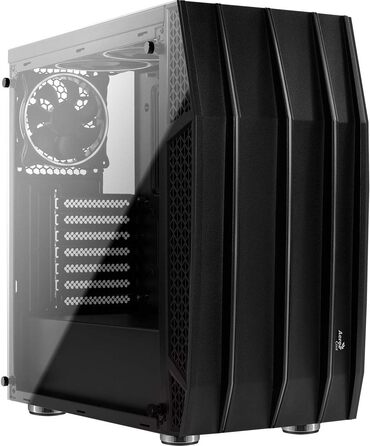 Ігровий корпус AeroCool KLAW ATX, загартоване скло, RGB підсвітка, 3 RGB вентилятори, чорний