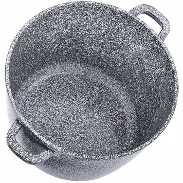 Велика мармурова каструля з кришкою 28 см, 10 л — для індукції та газу, антипригарне покриття, Aroma Knob