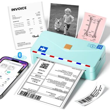 Phomemo Mini M04AS: Портативний Термопринтер Bluetooth для iOS/Android, 15/53/80/110 мм, 300DPI, для документів, фото, етикеток