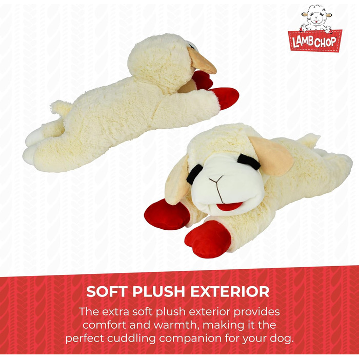 Іграшка для собак Multipet Lamb Chop Jumbo, плюшева, 61 см, біла, офіційна ліцензія