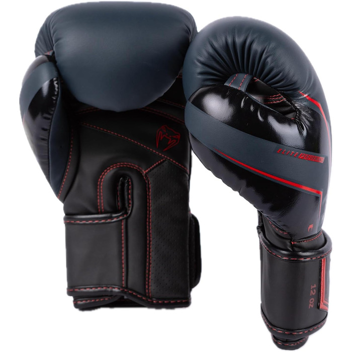 Боксерські рукавички Venum Elite Evo (Морський, Чорний, Червоний, 14 Oz)