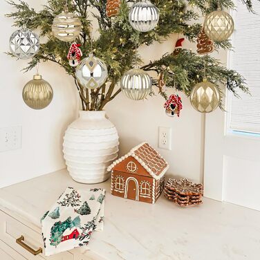 Набір з 12 великих новорічних кулі для ялинки, 10 см, захищені від розбиття, з петелькою (шампанське)