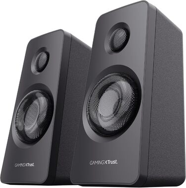 Trust Gaming GXT 38 Акустична система 2.1 з сабвуфером (RGB) - 120 Вт (для смартфона/ПК/планшета, чорний/червоний)