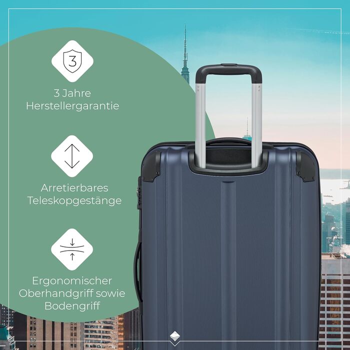 Тролей-валіза Travelite CITY: містка, розширювана, 68 см, 78-86 л, TSA замок