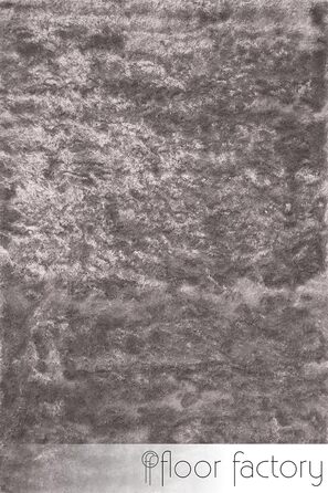 Шкіряний килим Floor Factory з високим ворсом Шэггі, Сатин / Кремовий, 140x200 см - елегантний, з шовковистим блиском