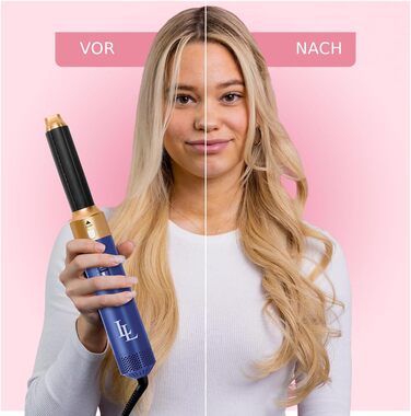 Набір фена-щітки 5 в 1 для волосся, 1000 Вт, швидке сушіння, створення локонів, захист від пошкодження, білий/морський