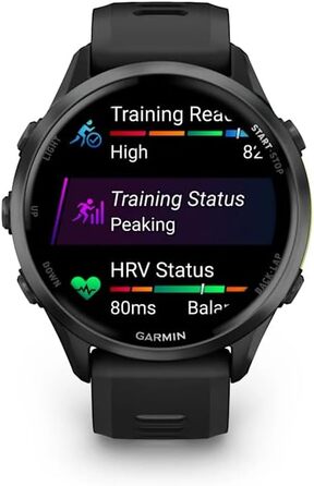 Garmin Forerunner 970 Carbon Grey – Розумний годинник для бігу з Amoled-дисплеєм та ліхтариком | До 15 днів роботи від акумулятора