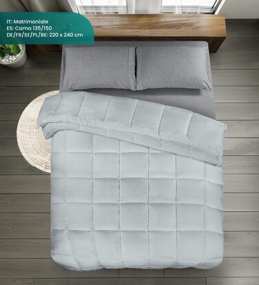 Покривало постільне Utopia Bedding, мікрофібра, білий (світло-сірий), 220 x 240 см