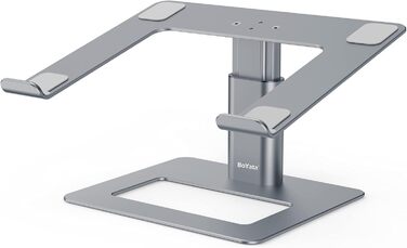 Adjustable Laptop Stand Riser - Ventilated Aluminum Notebook Holder for Desk - Compatible with 10-17
