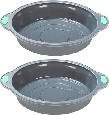 To encounter Round Silicone Cake Molds, 22.5 cm, Non-Stick Silicone Baking Molds, Food Grade, with Metal-Reinforced Frame, Increased Strength
