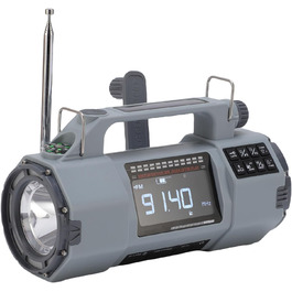 Сонячний радіоприймач з ручним заводом Cuifati Notofio 5000mAh з AM/FM/SW/VHF/WB NOAA, USB-C, Power Bank, SOS, ліхтарик для кемпінгу та виживання