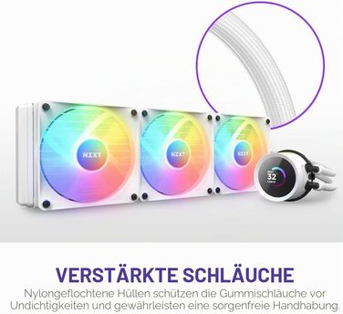 Рідинне охолодження процесора NZXT Kraken 280 RGB (2023) з LCD-дисплеєм, 280мм, чорний