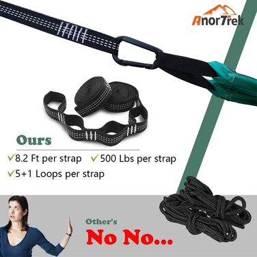 Гамак для кемпінгу з москітною сіткою, подвійний та одинарний, з ременями для дерев та карабінами, гамак-парашут для кемпінгу, подорожей та піших прогулянок, блакитний/темно-синій, 300 x 200 см