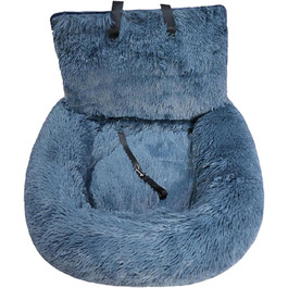 Автокрісло для собак | Підстилка-ліжко в авто | Знімне автокрісло для тварин | Безпечний крісло-ліжко для собак | М'яке, тепле автокрісло-ліжко для собак, сірий колір