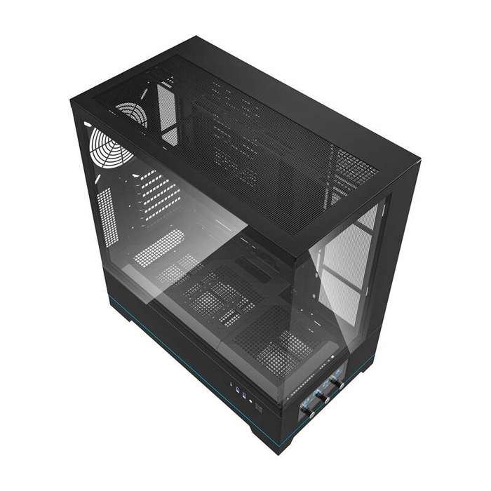 Корпус для ПК DarkFlash DY451 ATX Midi Tower Gaming, загартоване скло, чорний