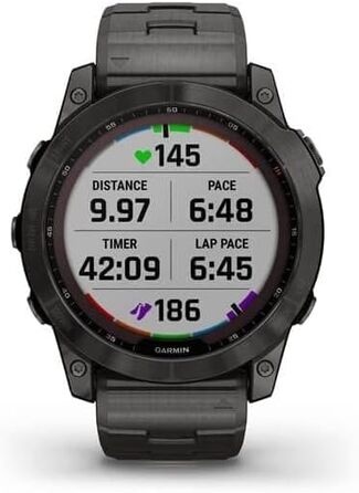 Garmin Fenix 7X Sapphire Solar з титановим браслетом, сірий/сірий колір