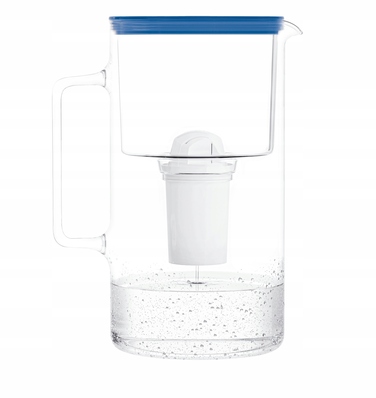 Скляний фільтраційний глечик Wessper D2 BOROSILICATE FF 3л, темно-синій + фільтр