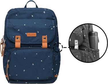 Жіночий рюкзак Kaukoo для студентів, ноутбука, подорожей, синій (K8009)