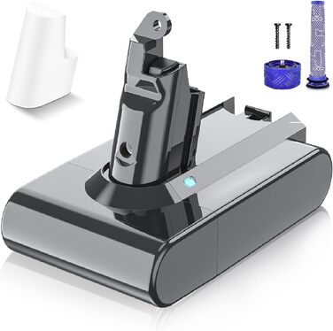 Замінний акумулятор V10 для пилососів Dyson (6.0Ah, 1 фільтр + 3 гвинти)