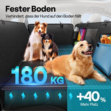 Захист для автосидіння для собак MellowMates: водовідштовхувальний, з жорсткою основою, боковими захистами та оглядовим вікном. Підходить для SUV та мінівенів.