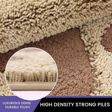 Килимок для дому 50x80 см, антиковзаючий, миючий, низький профіль, супер вбираючий, для брудних лап собак, бежевий