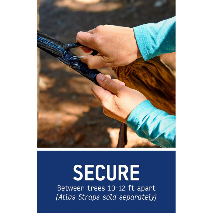 Гамак для кемпінгу ENO DoubleNest, 1-2 особи, спеціальне кольорове рішення ATC Violett / Blaugrün