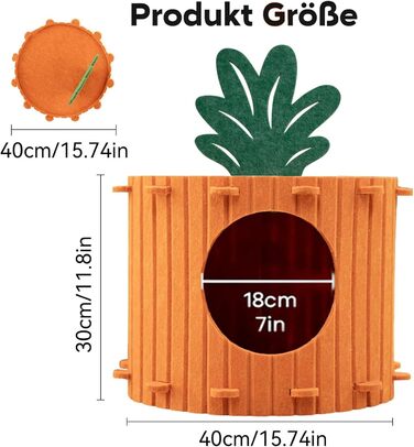 Двоповерхова котяча кімната-будинок з когтеточкою, платформа та іграшкою, 60x40x40 см