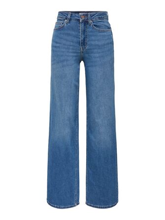 Джинси жіночі ONLY Madison з широкими штанинами, висока талія, середній блакитний денім (M/32L)