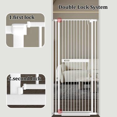 Захисне ворота для тварин Xifamniy, 155 см: безпека для дітей та домашніх тварин (без свердління)