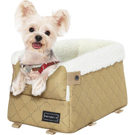 Автокрісло для собак PETSFIT - чорний (хакі), до 5 кг, з захисними гаками