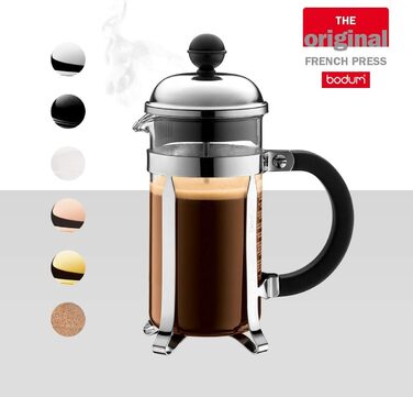 Bodum Chambord Френч-прес для кави, 3 чашки, хром/золото, 0.35 л