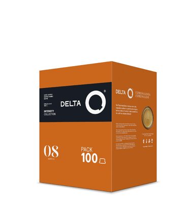 Кавові капсули Delta Q AQtivus, мелена кава для кавомашин Delta Q, інтенсивність 8, смак з нотками горіхів та фруктів, 100 капсул