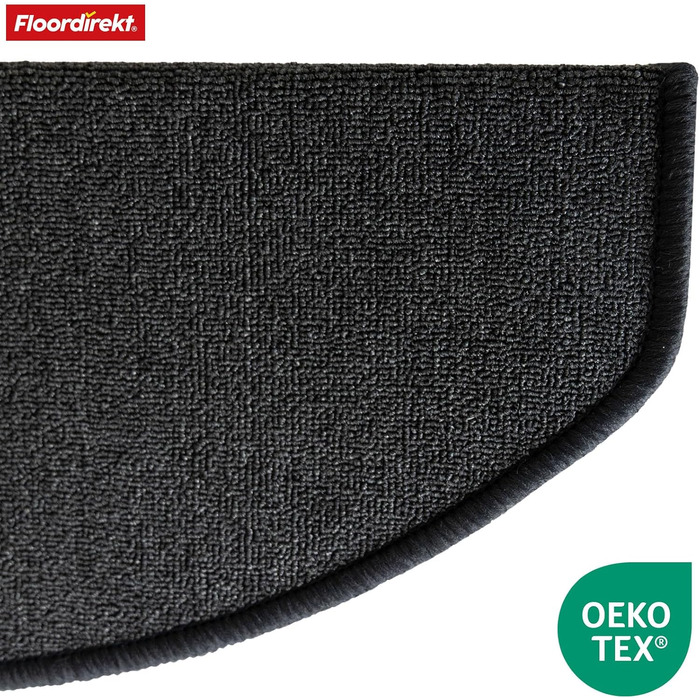 London Pro Stair Treads - Anthracite Grey - 15 Piece Set - 25x65 cm Non-Slip Stair Mats