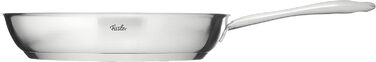 Fissler Frying Pan Set, 2-piece/Catania uncoated stainless steel frying pan (Ø 24 cm) & Cenit coated aluminum frying pan (Ø 28 cm) – Induction-compatible (28 cm)
