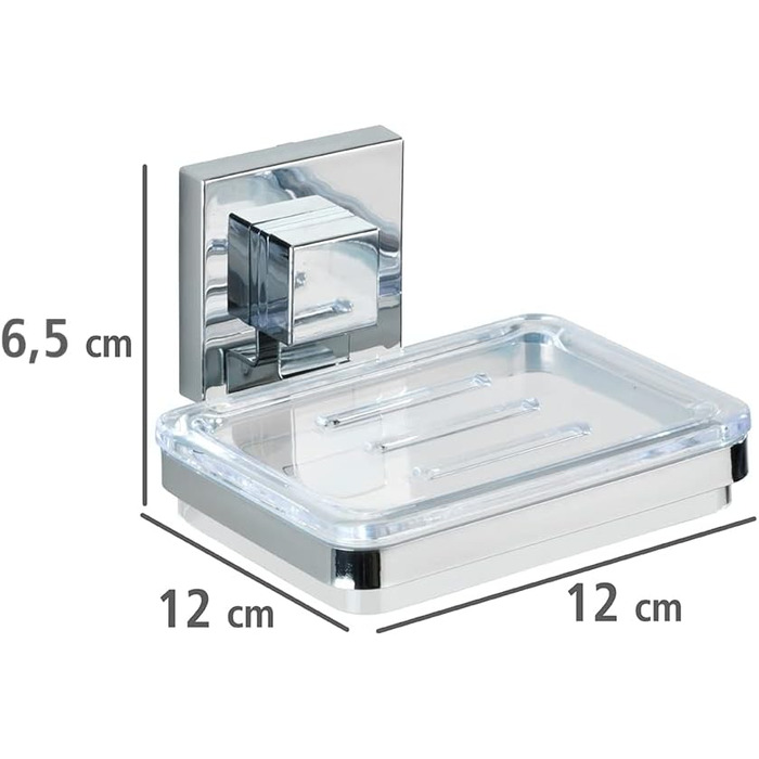 WENKO Vacuum-Loc® Soap Holder Quadro Stainless Steel
