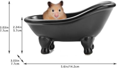 Чорна керамічна міні-ванна для миття лап тварин, мильниця, органайзер для косметики, 1 шт.