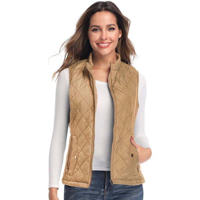 Жіноча куртка LONGKING: легка, тепла, з капюшоном, бежева (L)