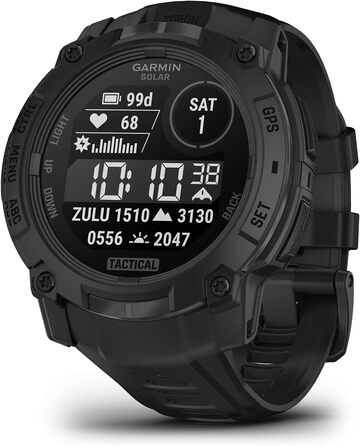 Garmin Instinct 3 Tactical Edition: Тактичний GPS-годинник з сонячним дисплеєм, 45 мм