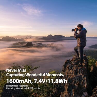 Зарядний пристрій ENEGON EN-EL14 20W з подвійним акумулятором, швидка зарядка, сумісний з Nikon D3100, D3200, D3300, D3400, D3500, D5100, D5200, D5300, D5500, D5600, Coolpix P7000, P7100, DF, LCD-дисплей, 2 USB-C для прямої зарядки камер