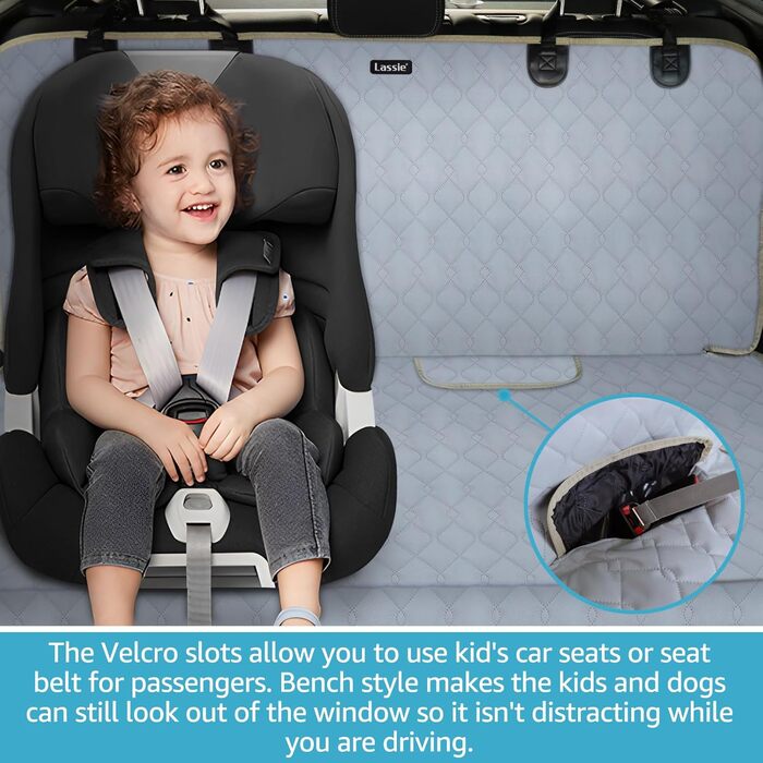Захист сидіння для собак у машину: водовідштовхувальний чохол на заднє сидіння, захист для дітей, ковдра для собак, підходить для авто, фургонів та SUV