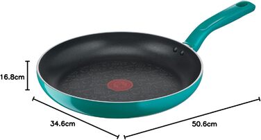 Tefal Chefclub Brat La Vista – Сковорода з антипригарним покриттям Titanium, індукційна, з термоіндикатором, зелена