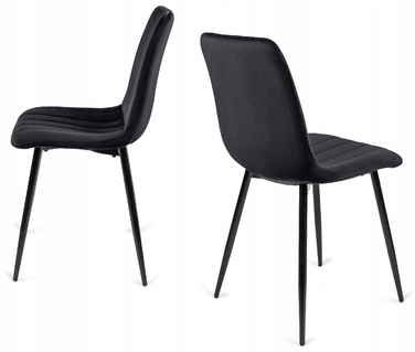 Стілець Mebel Elite, велюр, чорний, 1 шт.