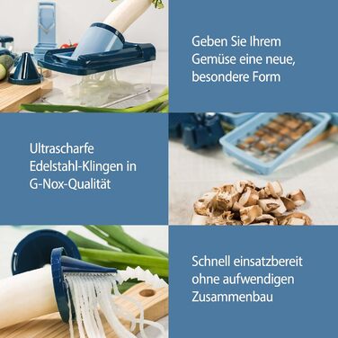 Genius Nicer Dicer Fusion Smart Julienne Slicer | Mint Green | 16-Piece Vegetable Chopper with Spiralizer, Grater, and Dicer | As Seen on TV