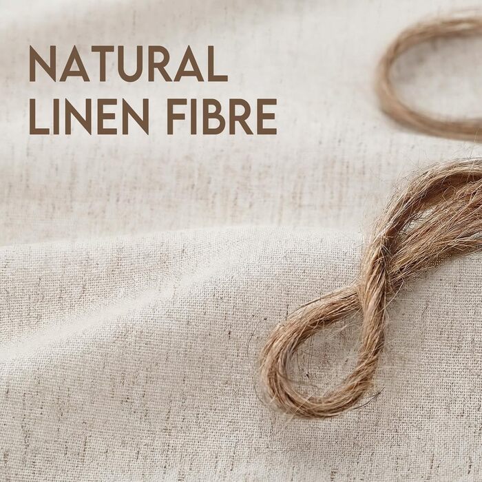 Штора для душу льон 180x200 см, Бохо стиль, водонепроникна, анти-грибок, біла - для ванної кімнати