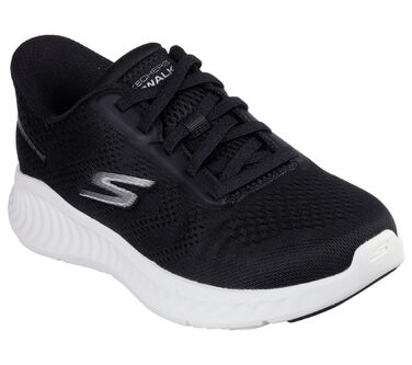 Жіночі кросівки Skechers Go Walk Now Khloe, чорний текстиль, біла окантовка, 39.5 EU