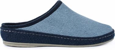 Чоловічі фетрові домашні тапочки Schawos 6030, теплі, з підкладкою з шерсті, з устілкою, міцна підошва, неслизькі, 42 EU, морські, 10w