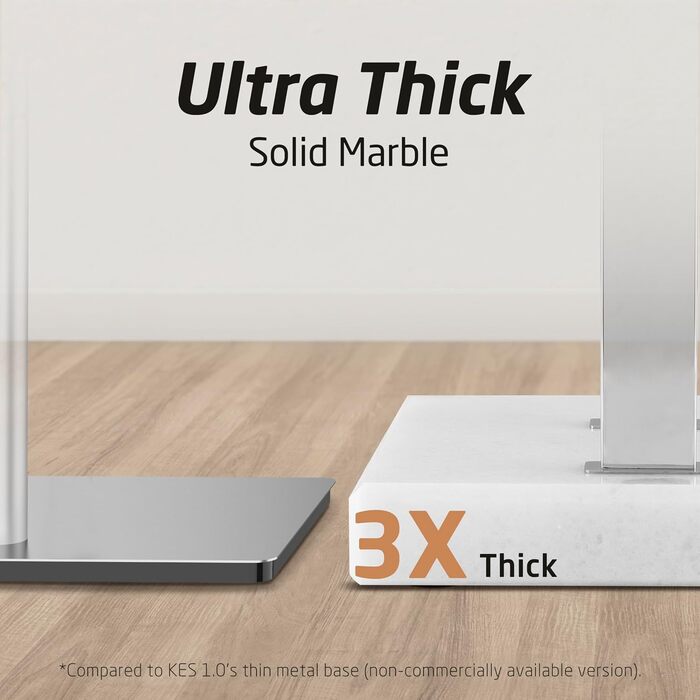 Підставка для рушників KES, вільна стоянка, 3 стійки, нержавіюча сталь SUS304, з мармуровою основою, BTH217S3-2 (полірована)