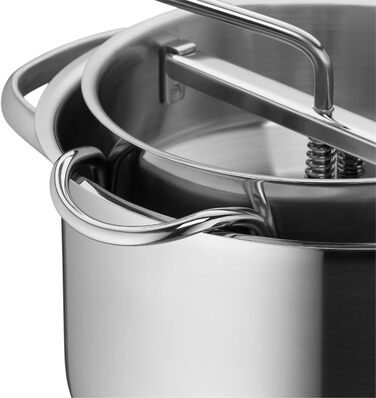 Прес для овочів і фруктів WMF Gourmet, 3 насадки, 19x11,5 см, нержавіюча сталь Cromargan, розбірний