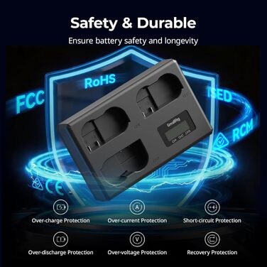 Акумуляторний набір SMALLRIG EN-EL15c для Nikon: 3x1940mAh + LCD-зарядка (Z8, Z7II, Z6III, Zf, D850, D780)