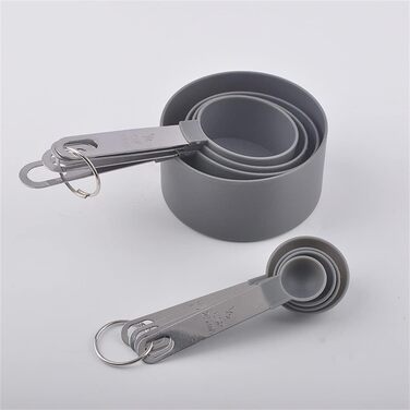 8-Piece Measuring Cup and Spoon Set, Kitchen Measuring Spoons, Measuring Tools for Cooking and Baking, Durable PP (Color: F, Size: as shown)